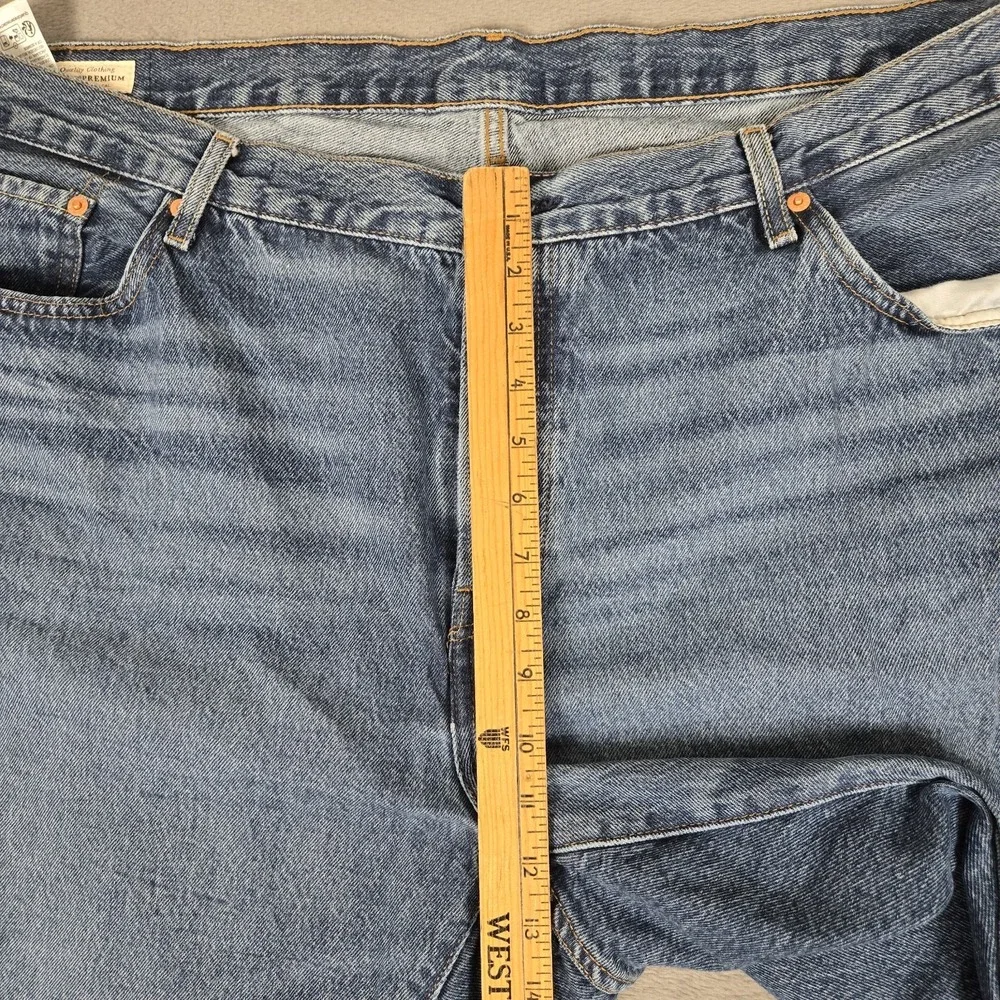 Levi's Jeans Womens 22W 501 90s Straight Denim Button Fly Classic Premium Blue